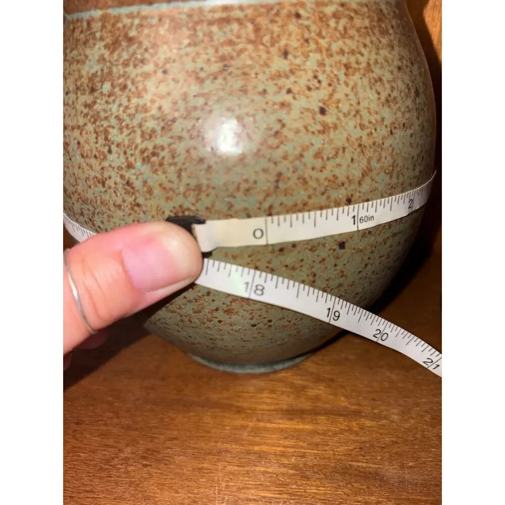 Signed Studio Pottery Lidded Jar Medium Sized Decorative Storage